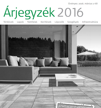 Semmelrock Árjegyzék 2016